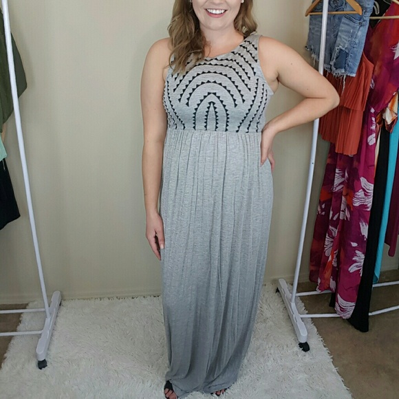 Olive & Oak Dresses & Skirts - Long grey dress. NWT